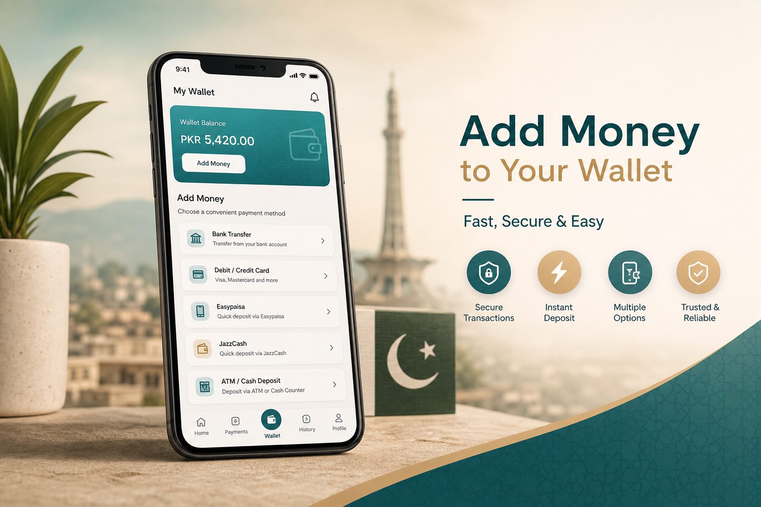 777CB wallet deposit options for Pakistani users